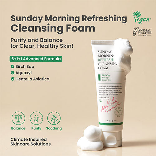AXIS-Y - Sunday Morning Refreshing Cleansing Foam - 120ml