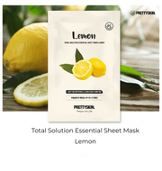 PRETTYSKIN - Total Solution Essential Sheet Mask - Lemon - 1pc
