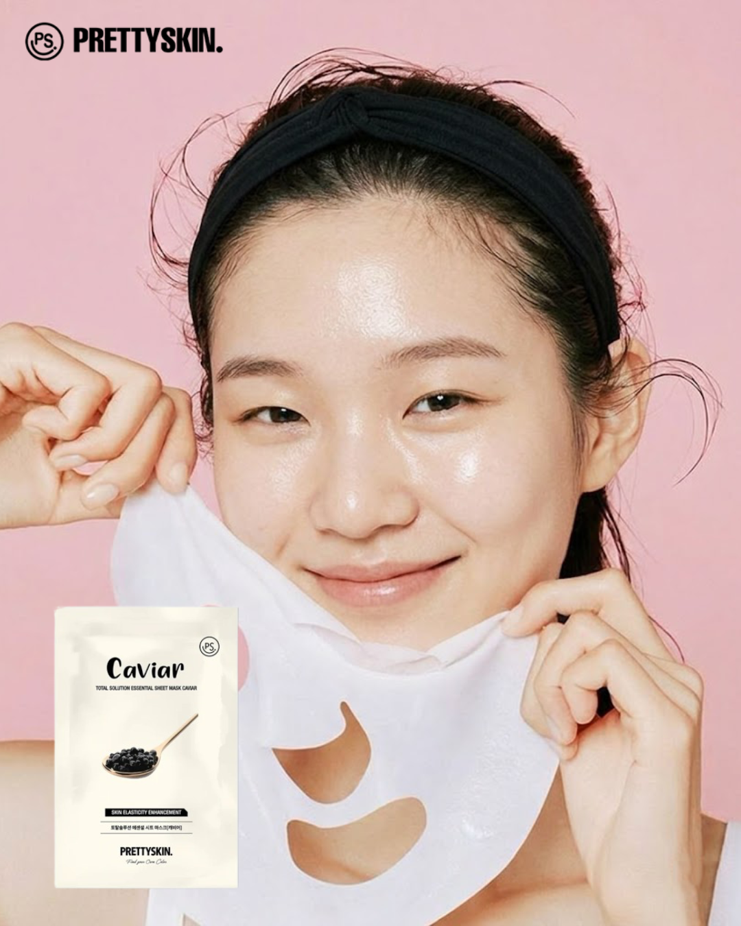 PRETTYSKIN - Total Solution Essential Sheet Mask - Caviar - 1pc