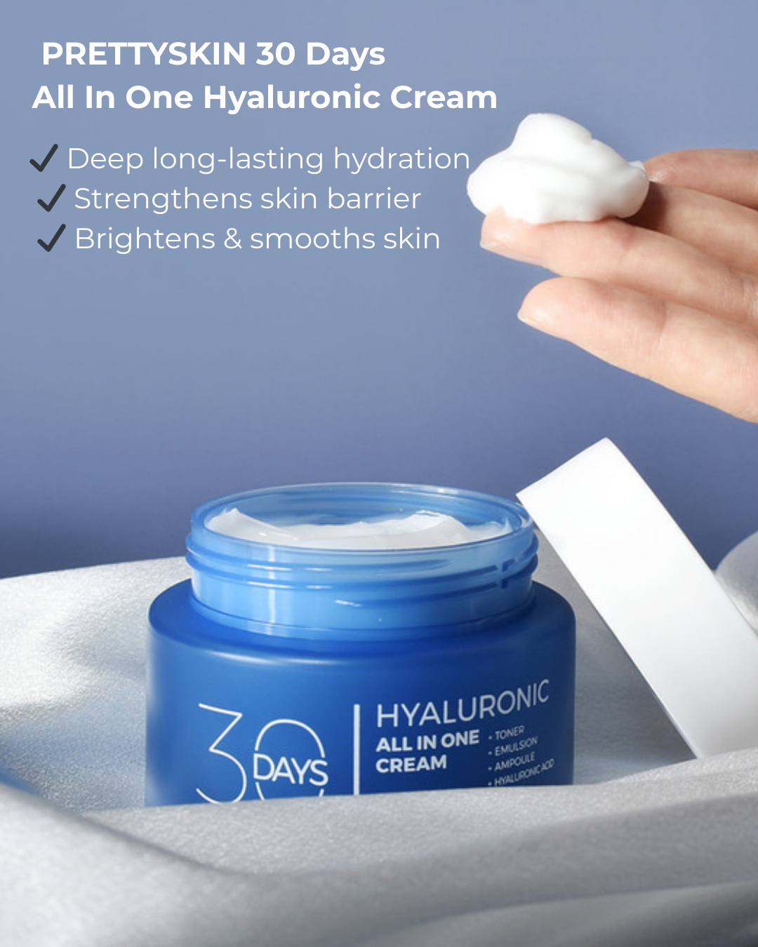 PRETTYSKIN - 30 Days All In One Hyaluronic Cream - 100ml