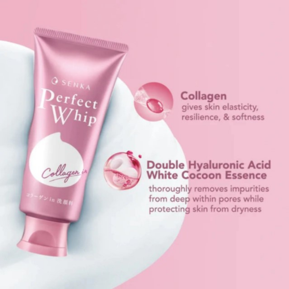 Shiseido - Senka Perfect Whip Collagen in Washing Foam Cleanser (2023 Version) - 120g