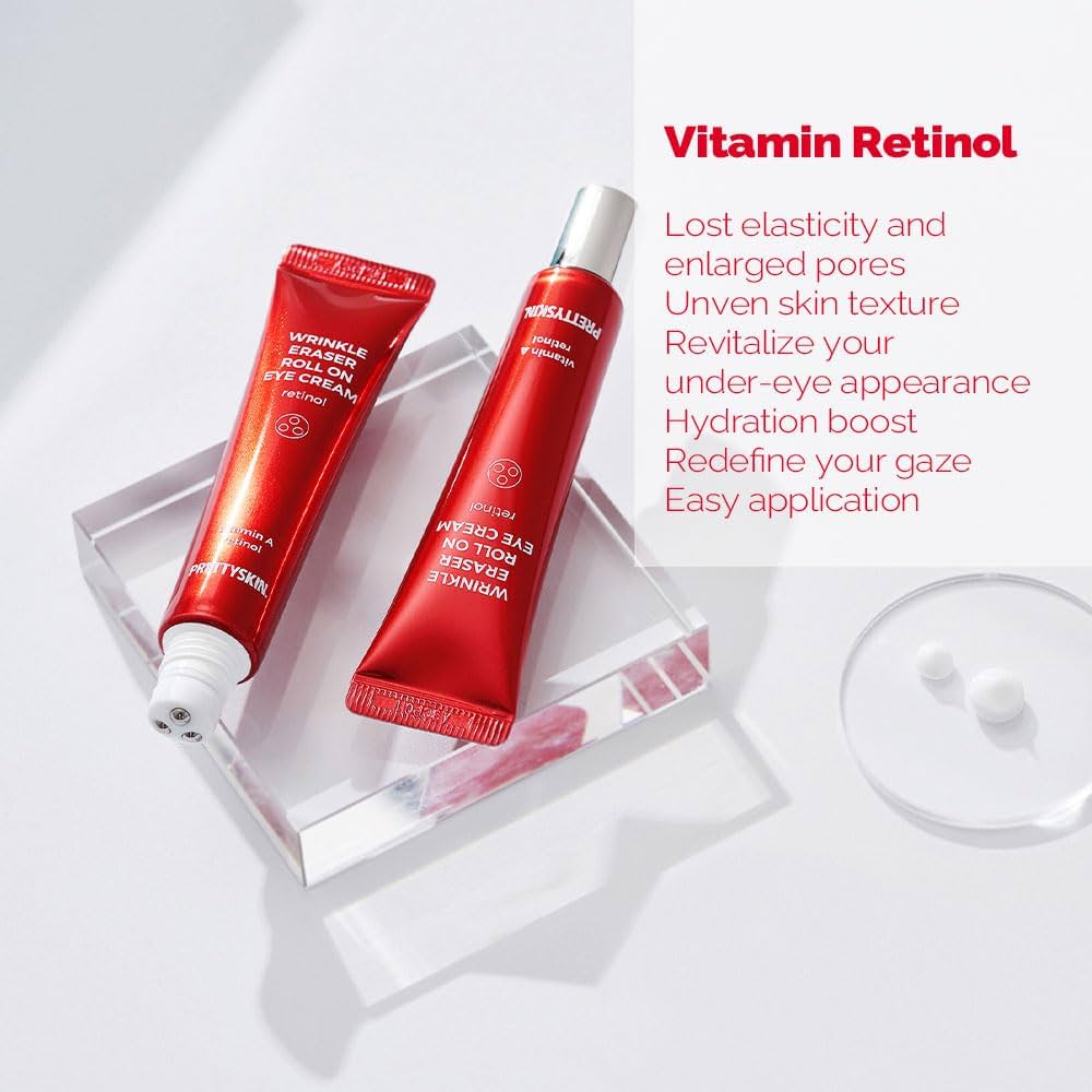PRETTYSKIN - Wrinkle Eraser Roll On Eye Cream - Retinol - 30ml