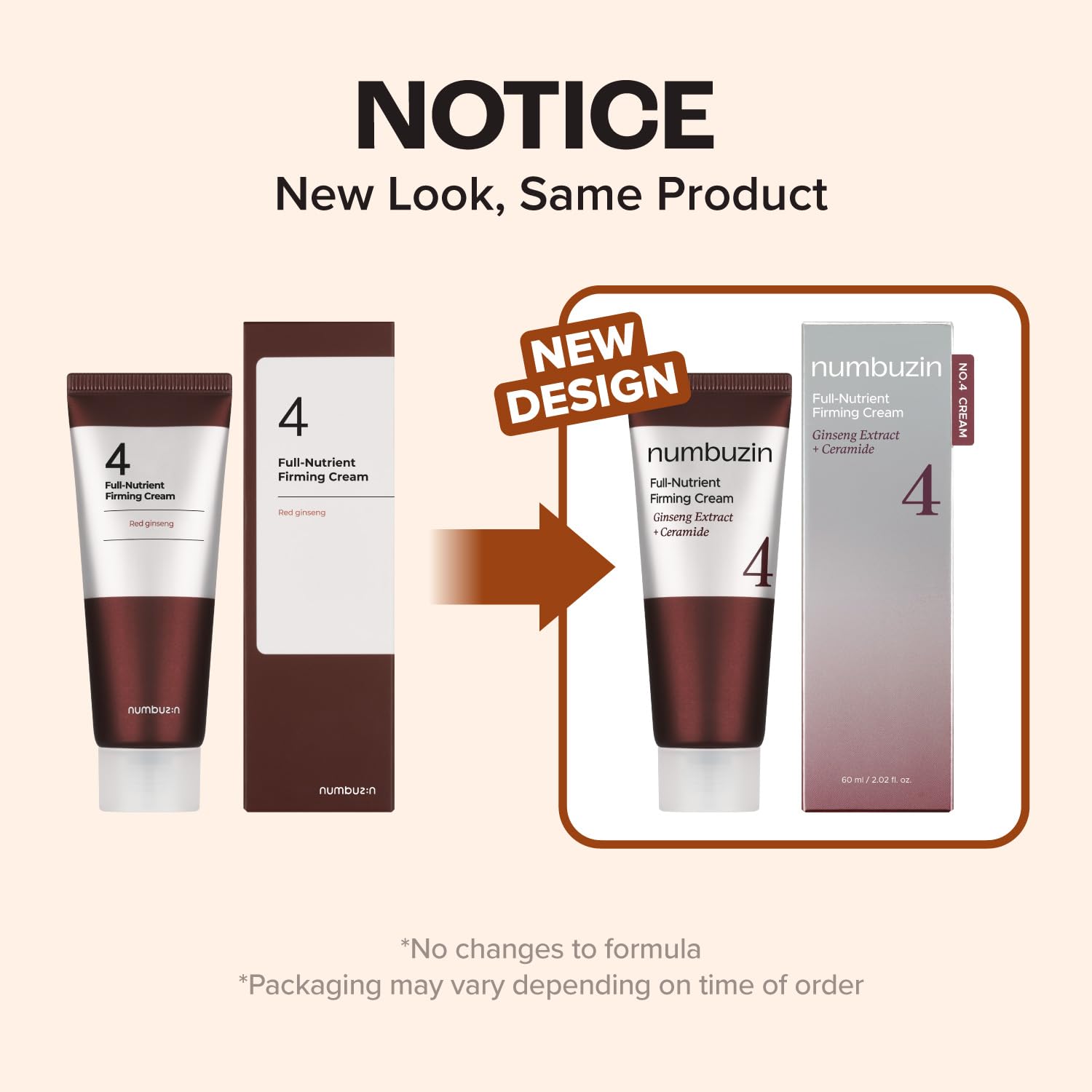 numbuzin - No.4 Full-Nutrient Firming Cream - 60ml