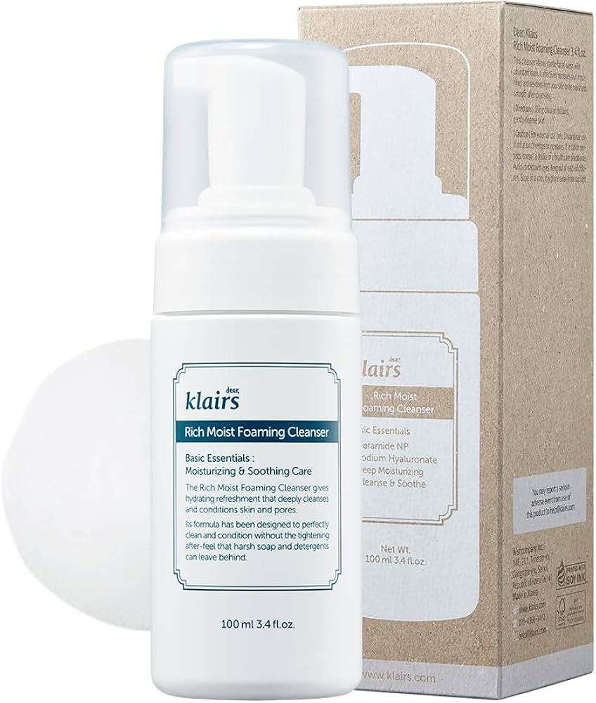 A rack of skincare