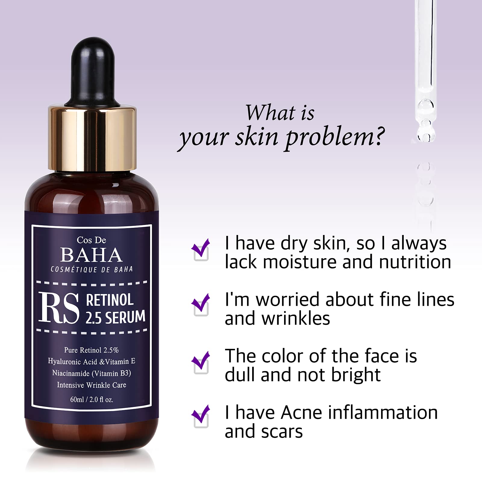 Cos De BAHA - Retinol Serum (RS60) - 60ml