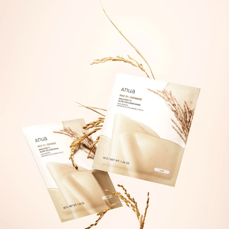 ANUA Rice 70 Glow Collagen Mask 4ea