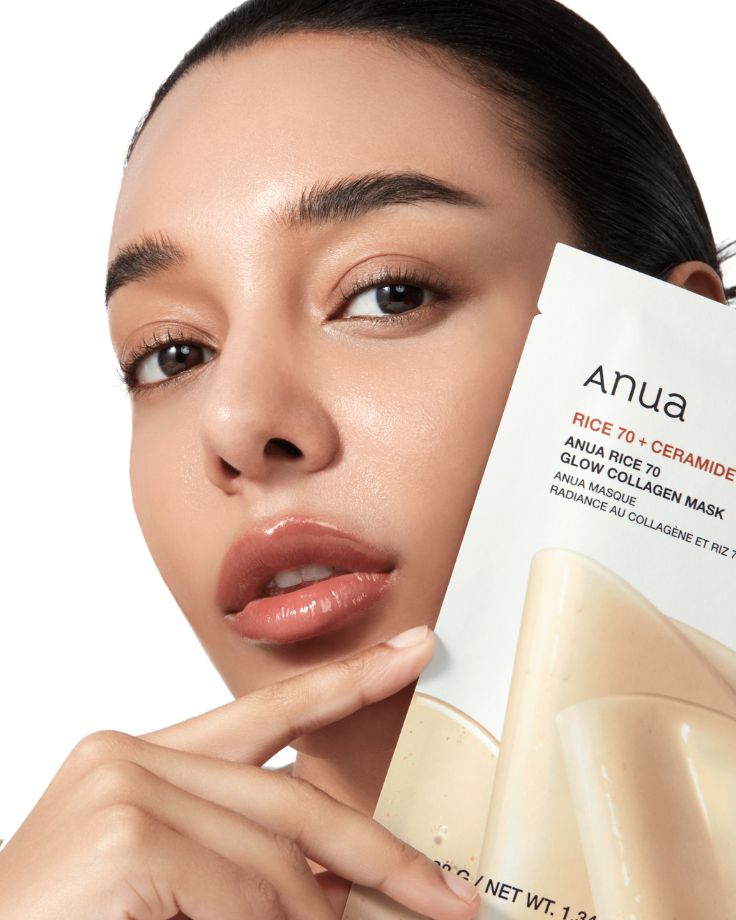 ANUA Rice 70 Glow Collagen Mask 4ea