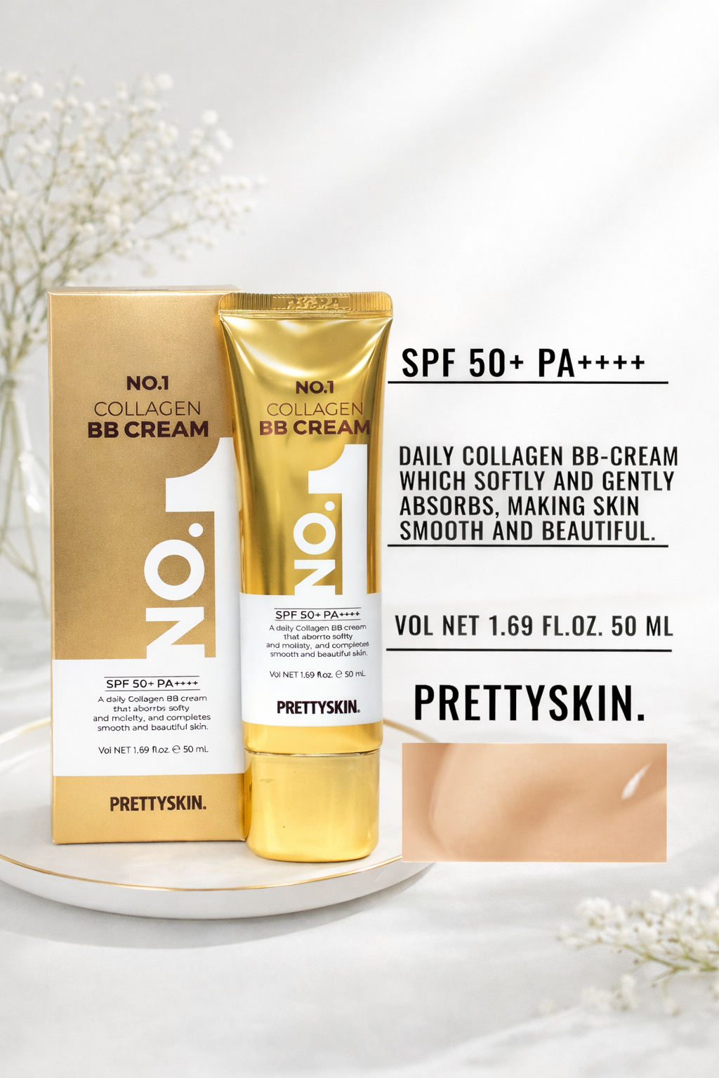 PRETTYSKIN - No.1 Collagen BB Cream SPF50+ PA++++ - 50ml