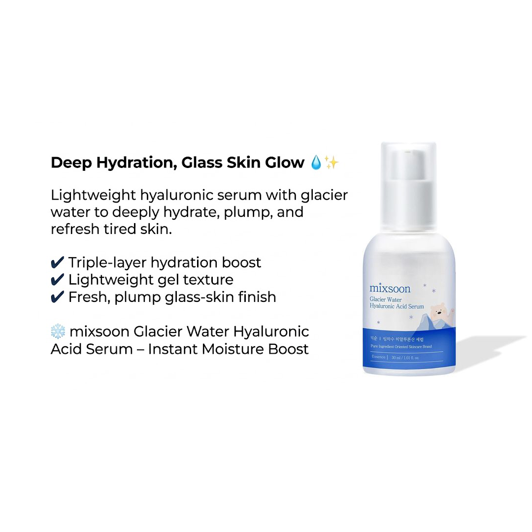 mixsoon - Glacier Water Hyaluronic Acid Serum - 30ml
