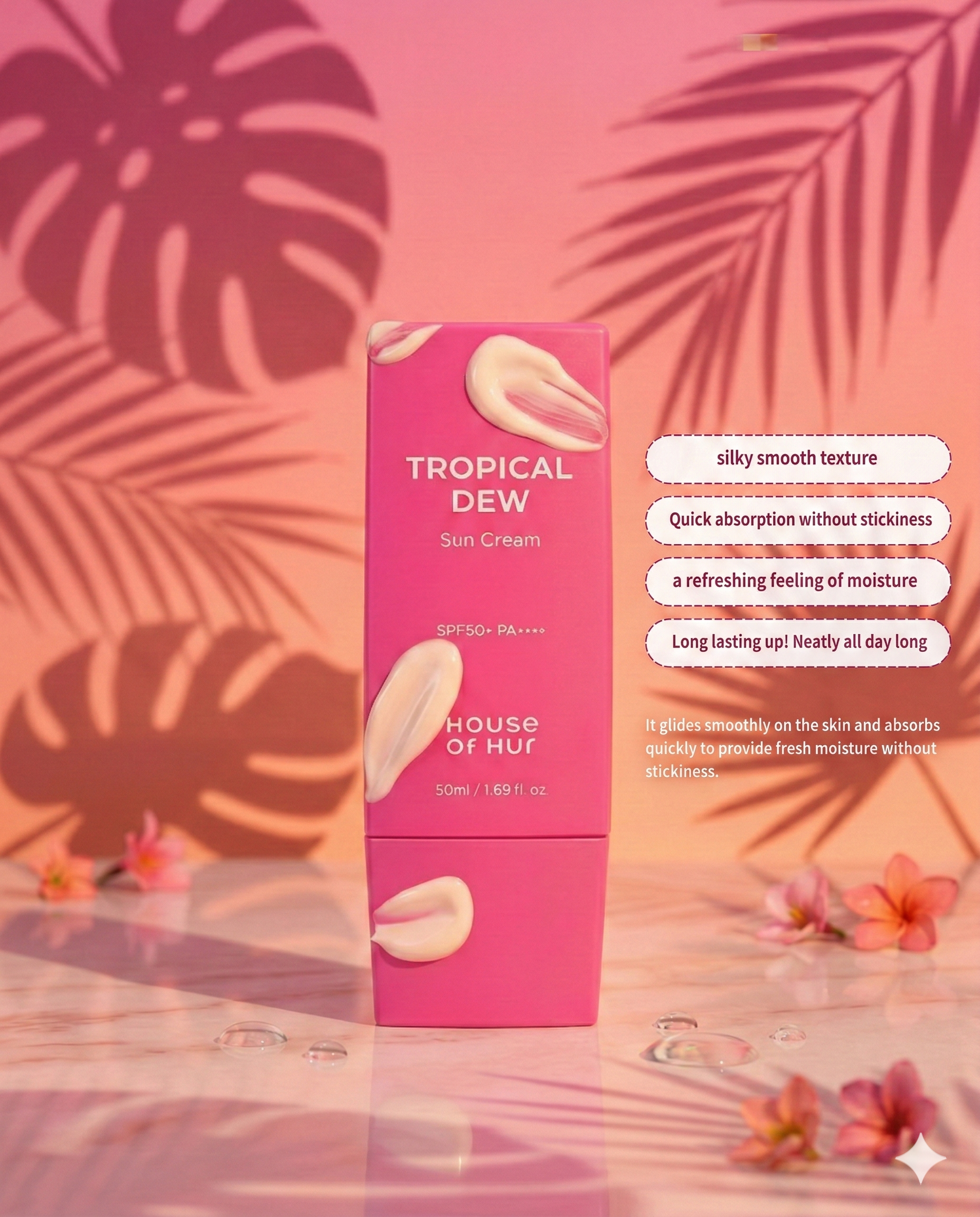 HOUSE OF HUR - Tropical Dew Sun Cream SPF50+ PA++++ - 50ml