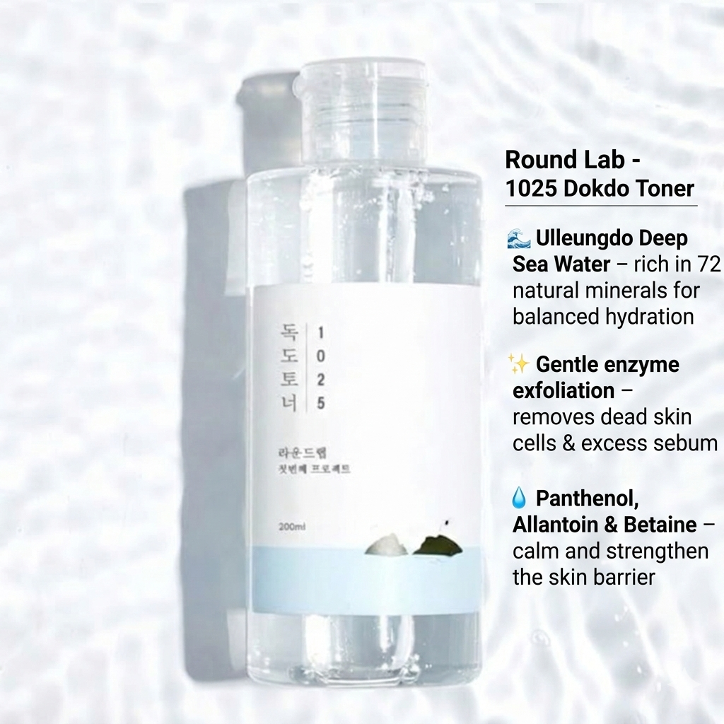Round Lab - 1025 Dokdo Toner - 500ml