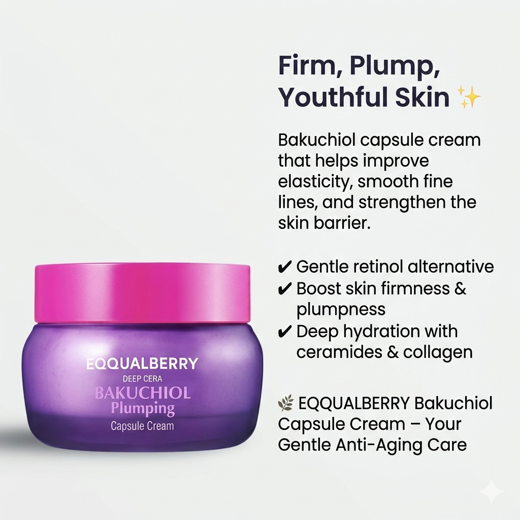 EQQUALBERRY - Bakuchiol Plumping Capsule Cream - 50ml