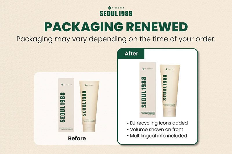 KSECRET - SEOUL 1988 Cleansing Foam : Pine Cica 1% + Probiotics - 150ml