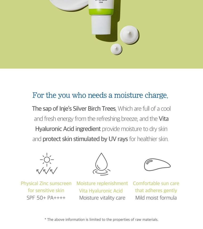Round Lab - Birch Juice Moisturizing Mild-up Sun Cream SPF50+ PA++++ - 50ml