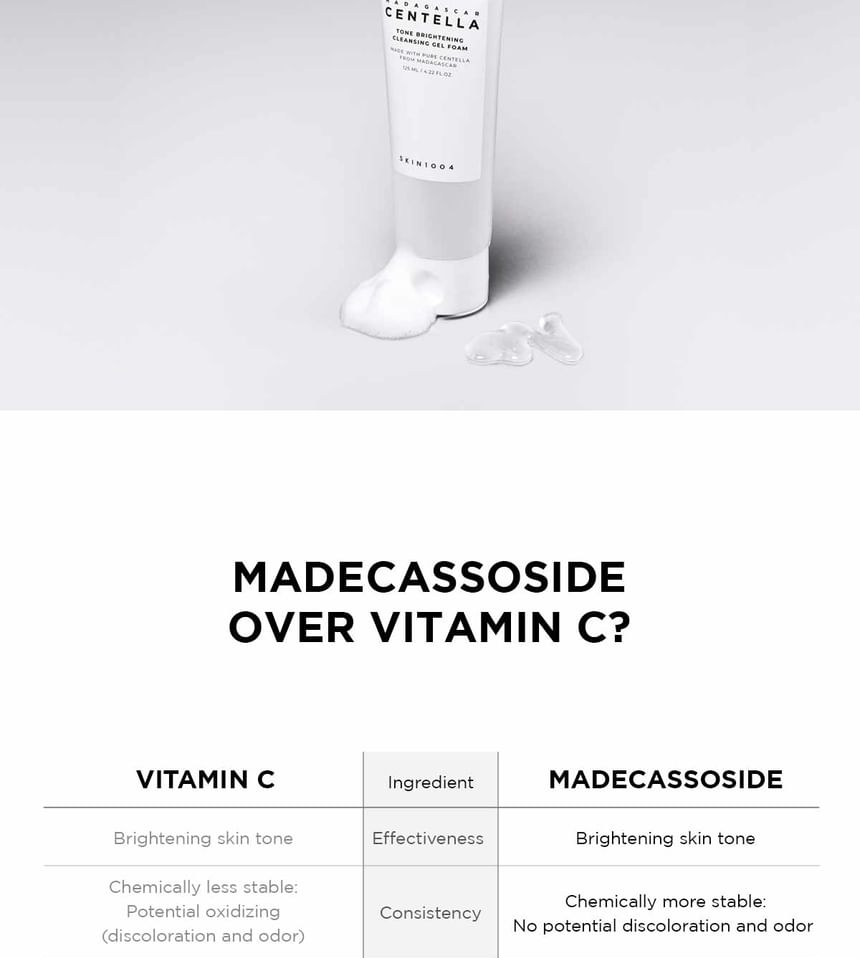 SKIN1004 - Madagascar Centella Tone Brightening Cleansing Gel Foam - 125ml