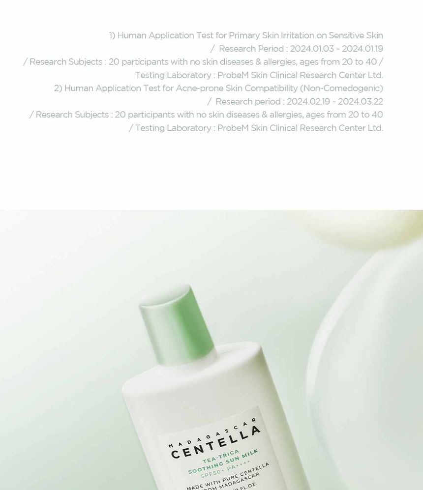 SKIN1004 - Madagascar Centella Tea-Trica Soothing Sun Milk SPF50+ PA++++ - 50ml