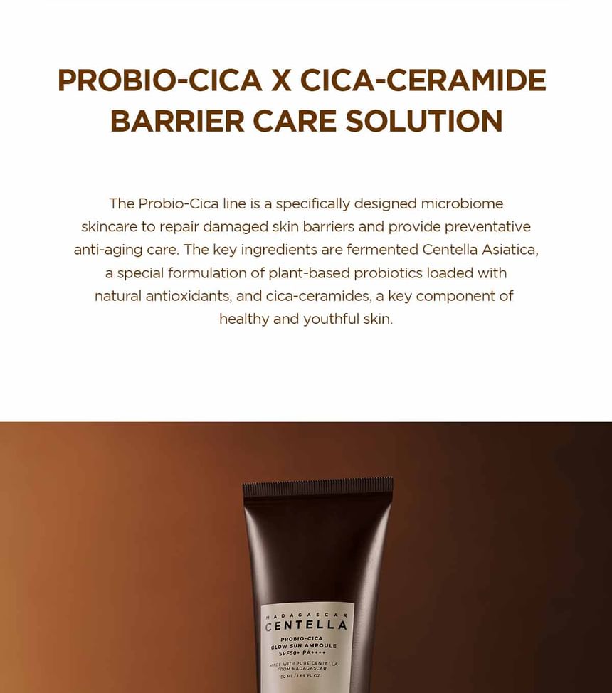 SKIN1004 - Madagascar Centella Probio-Cica Glow Sun Ampoule SPF50+ PA++++ - 50ml