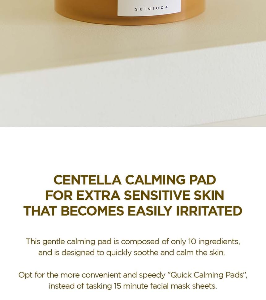 SKIN1004 - Madagascar Centella Quick Calming Pad - 70ea/130ml