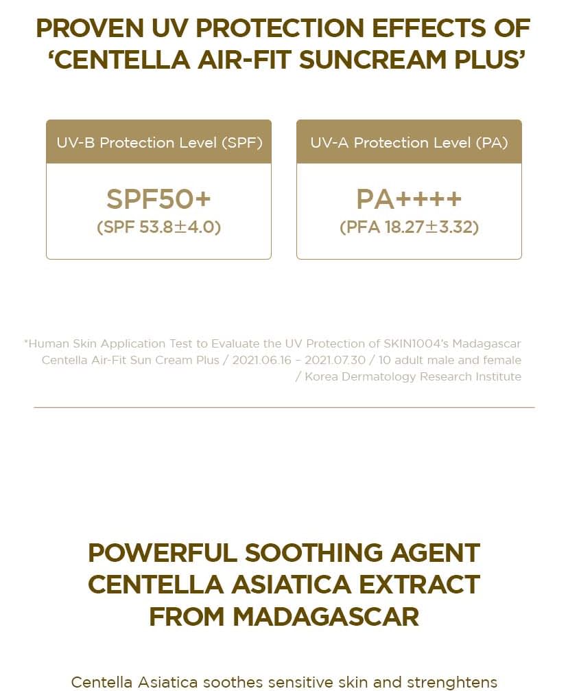 SKIN1004 - Madagascar Centella Air-Fit Suncream Plus SPF50+ PA++++ - 50ml