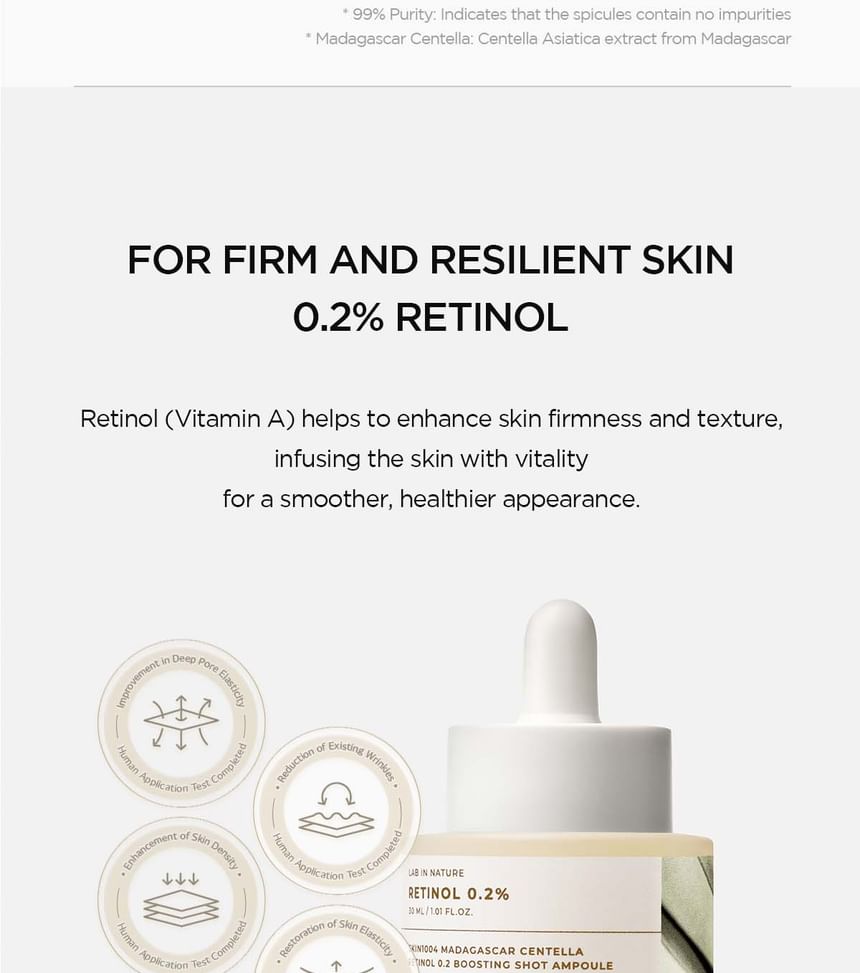 SKIN1004 - Madagascar Centella Retinol 0.2 Boosting Shot Ampoule - 30ml