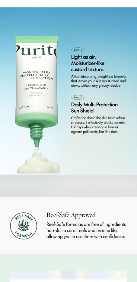 Purito SEOUL - Wonder Releaf Centella Daily Sun Lotion SPF50+ PA++++ - 60ml
