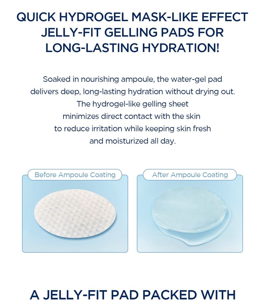 SKIN1004 - Madagascar Centella Hyalu-Cica Jelly-Fit Ampoule Pad - 140ml/60pads