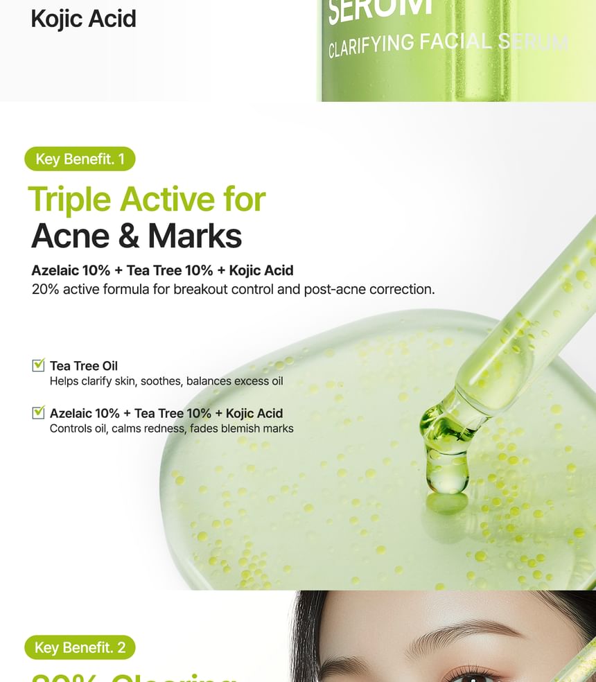 Purito SEOUL - Azelaic Acid 10 Kojic Tea Tree Serum - 30ml