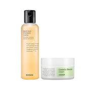 A rack of skincare