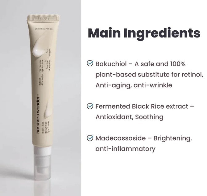 Haruharu WONDER - Black Rice Bakuchiol Eye Cream - 20ml