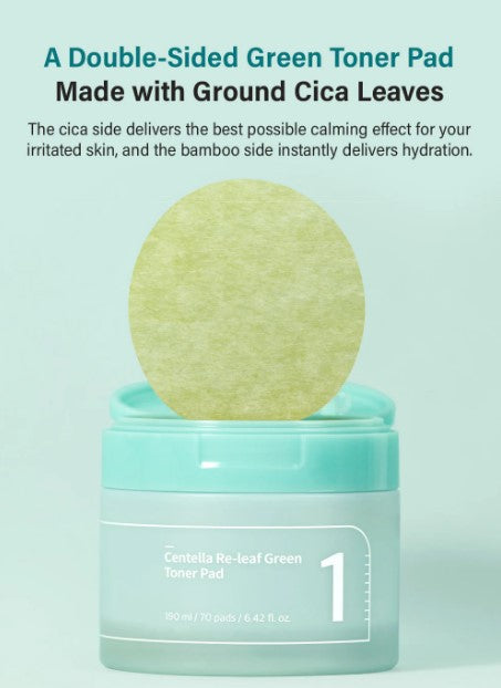 numbuzin - No.1 Centella Re-Leaf Green Toner Pad - 190ml/70pads