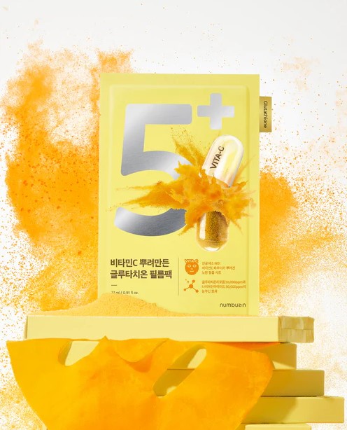 numbuzin - No.5+ Glutathione Vitamin Concentrated Mask - 5pcs