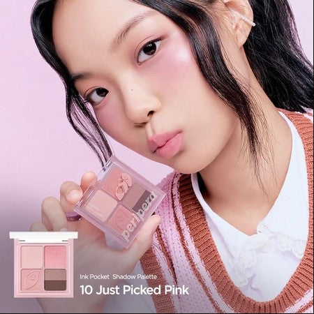 peripera - Peripera Ink Pocket Shadow Palette (Pink Haguma Edition) - 6.4g