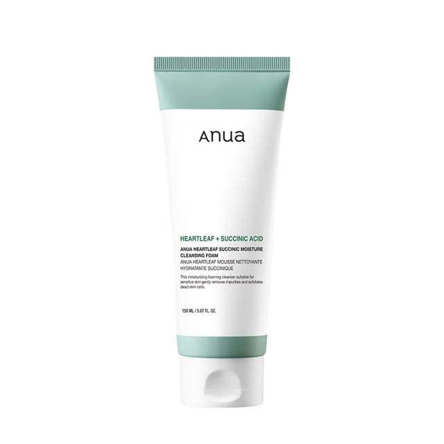 ANUA - Heartleaf Succinic Moisture Cleansing Foam 鱼腥草琥珀酸保湿洁面泡沫 - 150ml