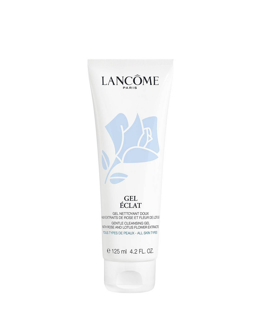 A rack of skincare
