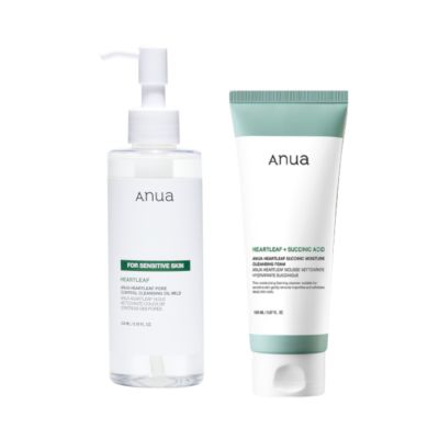 A rack of skincare