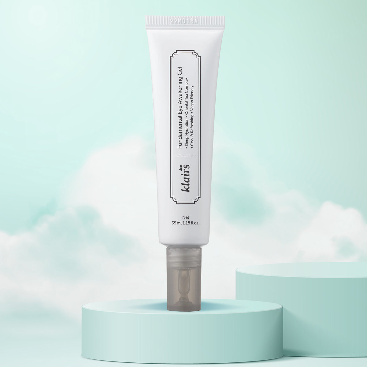 A rack of skincare