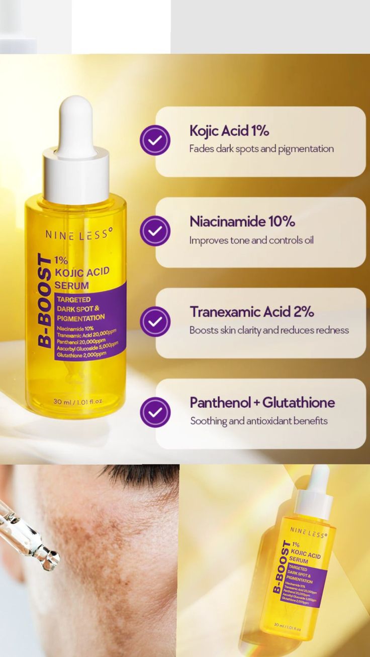 NINELESS - B-Boost 1% Kojic Acid Serum - 30ml