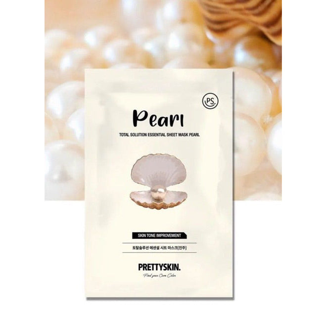 PRETTYSKIN - Total Solution Essential Sheet Mask - Pearl - 1pc