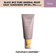 Haruharu WONDER - Black Rice Pure Mineral Relief Daily Sunscreen SPF50+ PA++++ - 50ml