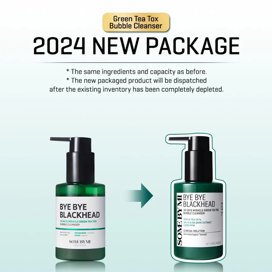 SOME BY MI - Bye Bye Blackhead 30days Miracle Green Tea Tox Bubble Cleanser - 120g