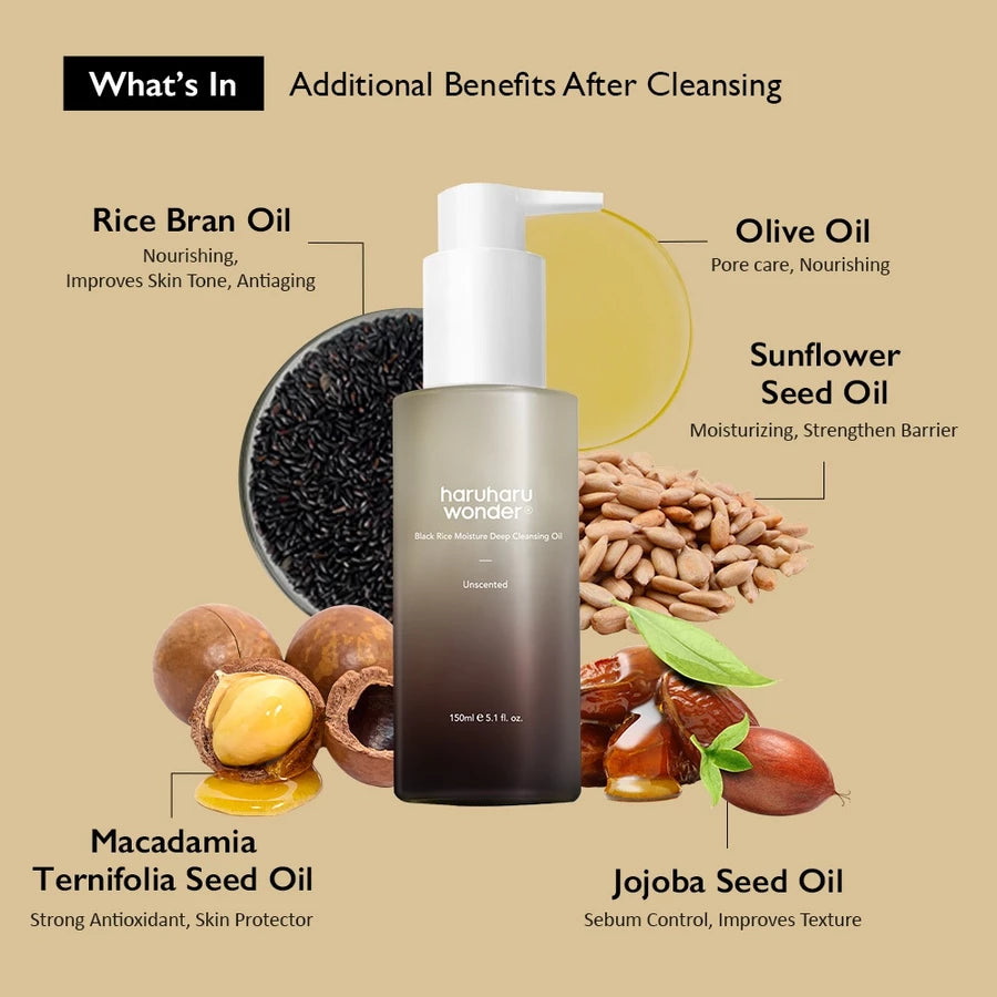 Haruharu WONDER - Black Rice Moisture Deep Cleansing Oil - 150ml