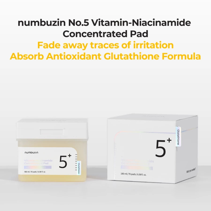 numbuzin - No.5 Vitamin-Niacinamide Concentrated Pad - 180ml/70pads