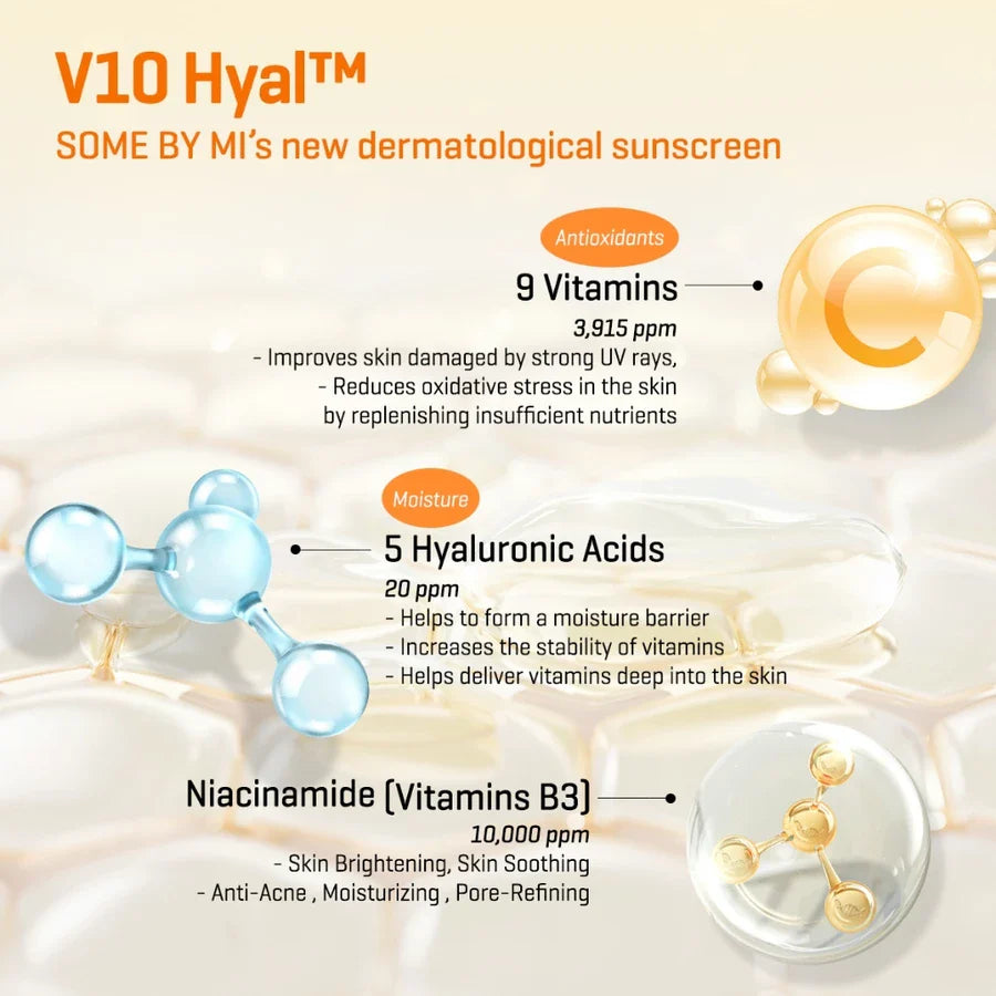 SOME BY MI - V10 Hyal Air Fit Sunscreen Broad Spectrum SPF50 - 50ml