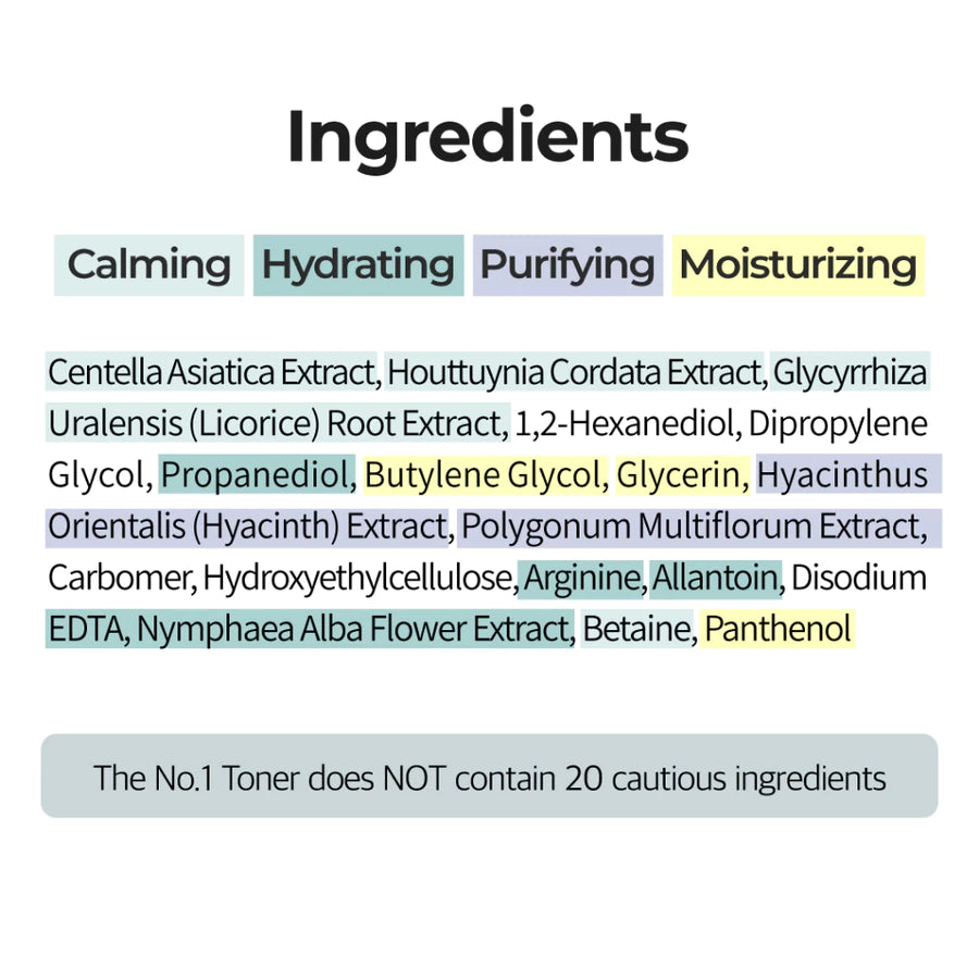 numbuzin - No.1 Pure-Full Calming Herb Toner - 300ml