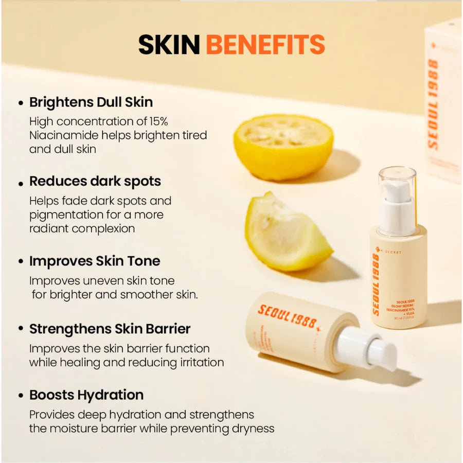 KSECRET - SEOUL 1988 Glow Serum : Niacinamide 15% + Yuja - 30ml
