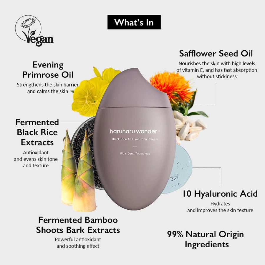 Haruharu WONDER - Black Rice Hyaluronic Cream - 50ml