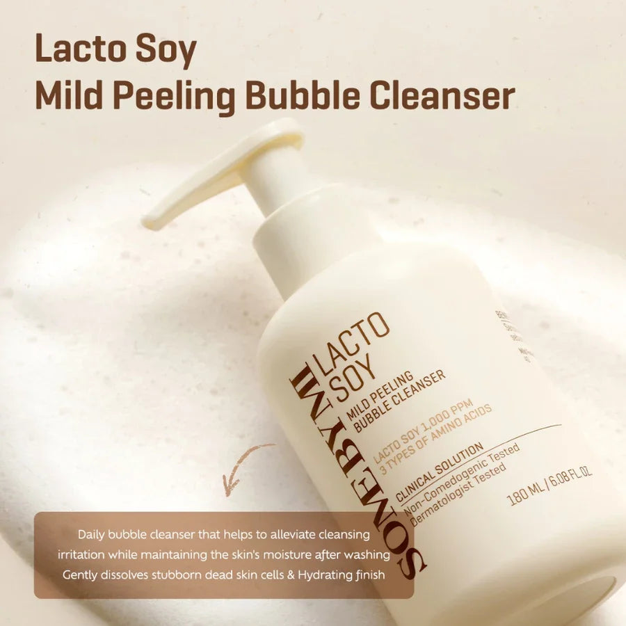 SOME BY MI - Lacto Soy Mild Peeling Bubble Cleanser - 180ml