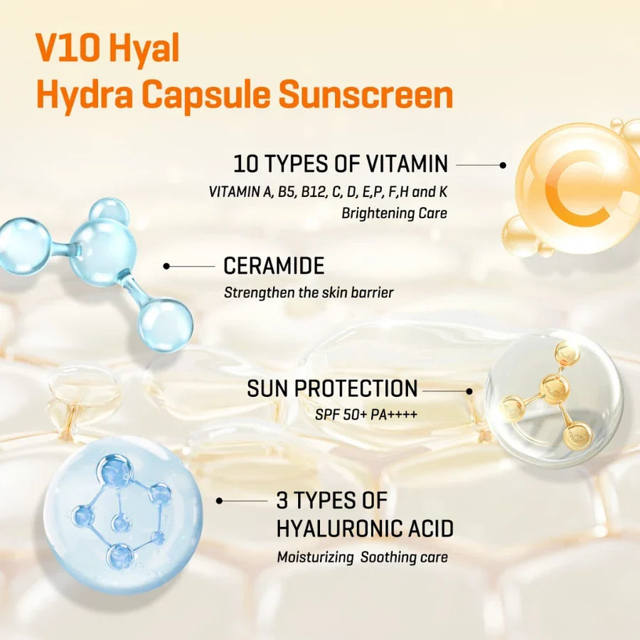 SOME BY MI - V10 Hyal Hydra Capsule Sunscreen SPF50+ PA++++ - 40ml