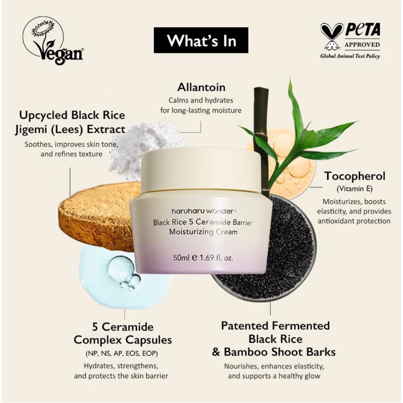 haruharu wonder - Black Rice 5 Ceramide Barrier Moisturizing Cream - 50ml
