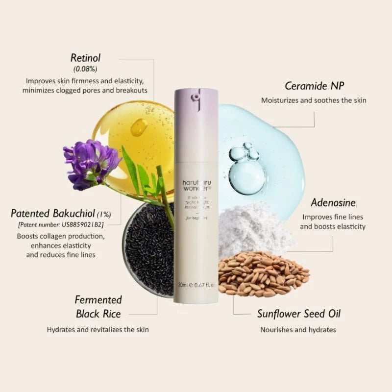 haruharu wonder - Black Rice Night Knight Retinol Serum - 20ml